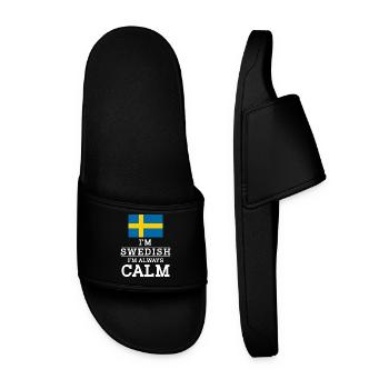 Suédois Dans le Swedish Im always calm - Claquettes Homme - noir - Devant
