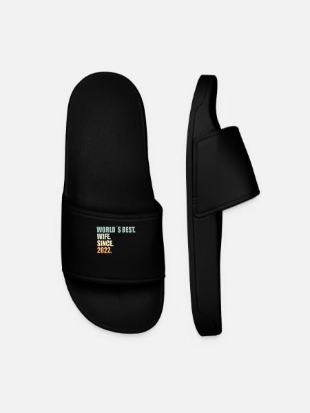Meilleure épouse depuis 2022 1er anniversaire de mariage - Claquettes Homme - noir