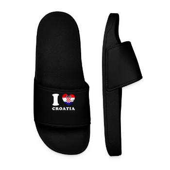 Kroatien I love Croatia - Men’s Pool Sliders - black - Front