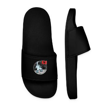 Astronaute avec drapeau Albanie - Claquettes Homme - noir - Devant
