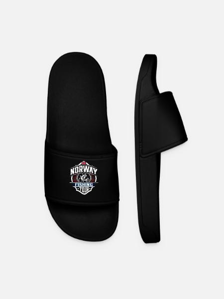 Norway Fishing Angler - Men’s Pool Sliders - black