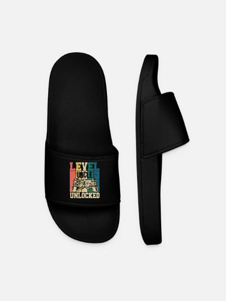 Level Uncle Unlocked - Men’s Pool Sliders - black