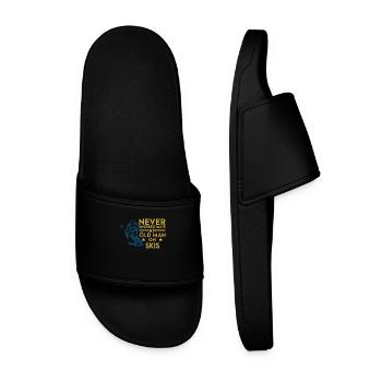 Ne sous-estimez jamais un homme skieur - Claquettes Homme - noir - Devant