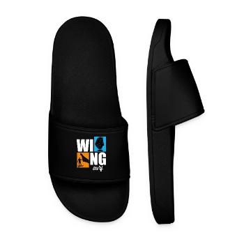 Wing Surf Wingfoil Wingsurf Retro - Men’s Pool Sliders - black - Front