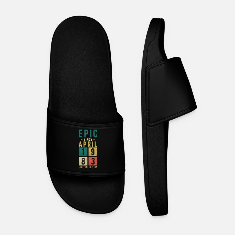 Birthday April 1983 - Men’s Pool Sliders - black