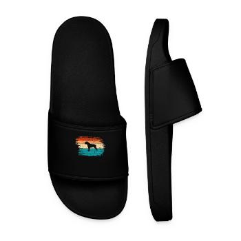 Rottweiler dog lover Retro vintage Gift idea - Männer Badelatschen - Schwarz - Vorne