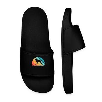 Rottweiler dog lover Retro vintage gift idea - Men’s Pool Sliders - black - Front