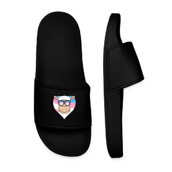 Transgender Transsexual Sheep Gift - Men’s Pool Sliders - black - Front
