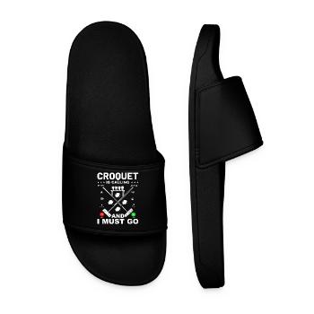Croquet is calling and I must go - Men’s Pool Sliders - black - Front
