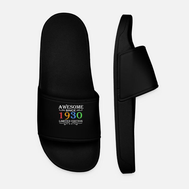 1930 - Born 1930 - Men’s Pool Sliders - black