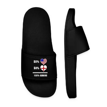 England and USA Genius / gift - Men’s Pool Sliders - black - Front