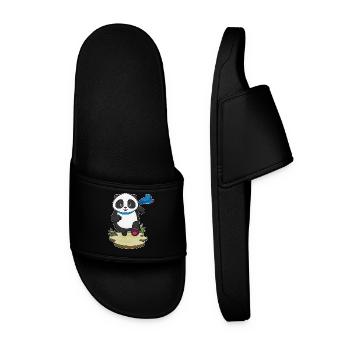 Panda Jogger Joggen Sport - Männer Badelatschen - Schwarz - Vorne