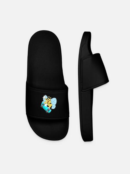 Bee Skater Skateboard - Men’s Pool Sliders - black