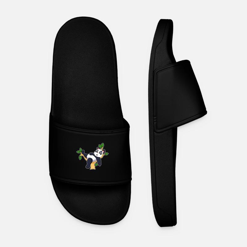 Panda sur arbre - Claquettes Homme - noir