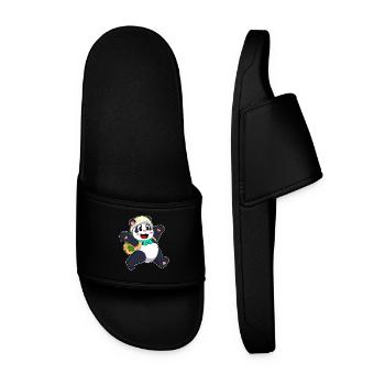 Panda Schüler Rucksack Schule - Männer Badelatschen - Schwarz - Vorne