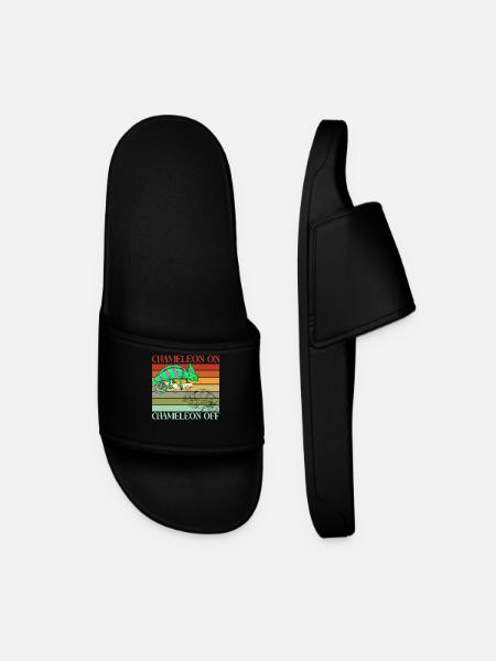 Chameleon on Chameleon off - Men’s Pool Sliders - black