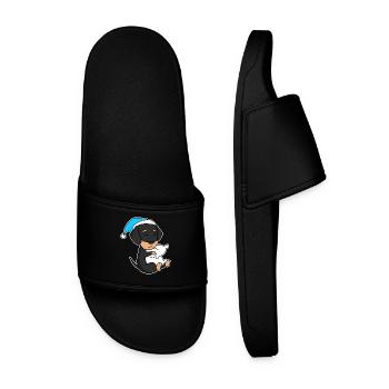 Chien Race de chien Teckel Teckel - Claquettes Homme - noir - Devant