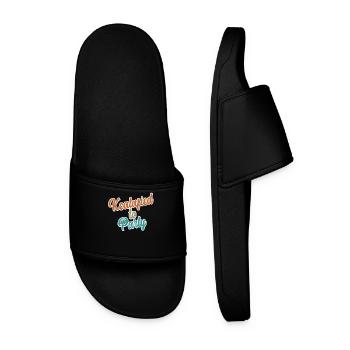 Koalafied to Party Qualified Pun Cute and Funny Ko - Men’s Pool Sliders - black - Front