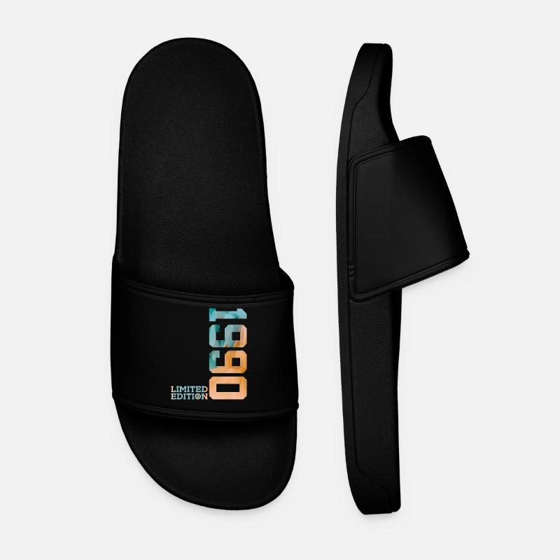 36TH BIRTHDAY LIMITED EDITION 1990 - Men’s Pool Sliders - black