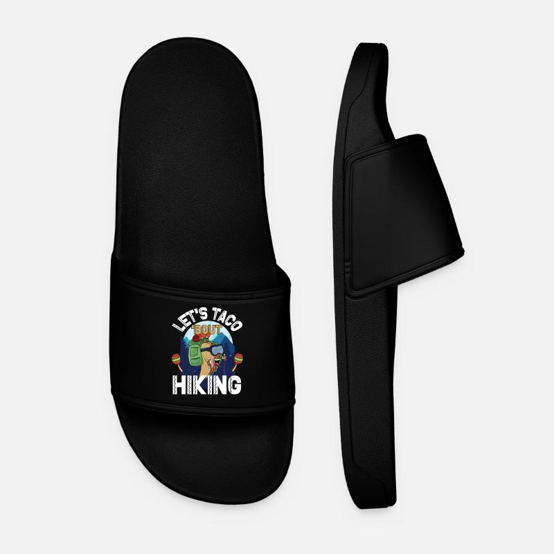 Let's Taco 'Bout Hiking - Männer Badelatschen - Schwarz