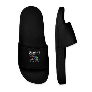 1986 - Fantastic since 1986 - Born in 1986 - Men’s Pool Sliders - black - Front