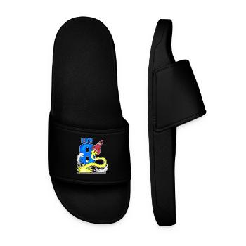 Boy 8 years old - Men’s Pool Sliders - black - Front