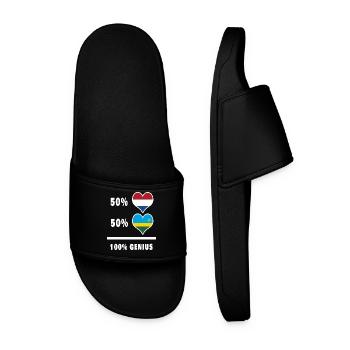 Rwanda et Pays-Bas génie / cadeau - Claquettes Homme - noir - Devant
