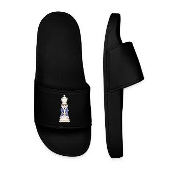 Chess piece Queen Chess - Men’s Pool Sliders - black - Front