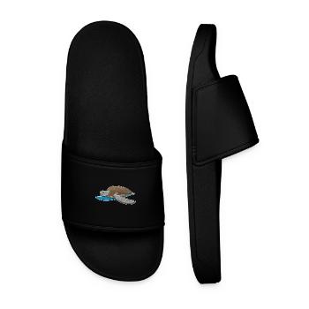 Été de surf de surf sur la tortue - Claquettes Homme - noir - Devant