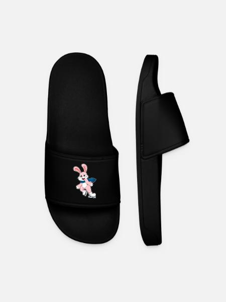 Rabbit Ice Skating Skates - Men’s Pool Sliders - black