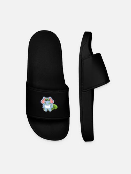 Elephant Superhero Cloak - Men’s Pool Sliders - black
