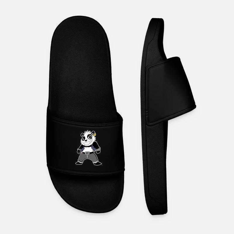 Cool Panda - Men’s Pool Sliders - black