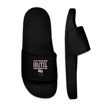 All just fun and games for nail technicians - Men’s Pool Sliders - black - Front