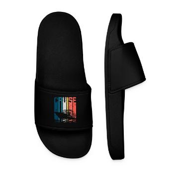 Navire de croisière rétro vintage - Claquettes Homme - noir - Devant
