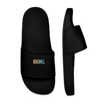 8th Birthday Kids Eight Birthday - Men’s Pool Sliders - black - Front