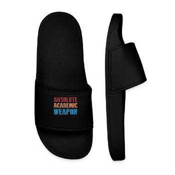 Students Absolute Academic Weapon - Men’s Pool Sliders - black - Front