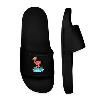Nageoires de requin flamant rose - Claquettes Homme - noir - Devant