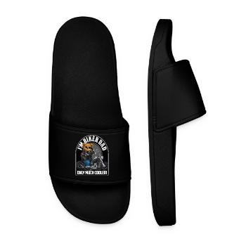 Moi motard papa beaucoup plus cool fête des pères - Claquettes Homme - noir - Devant