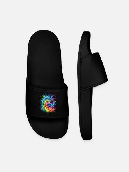 Hippie Fred Tie Dye - Badesandaler til mænd - sort