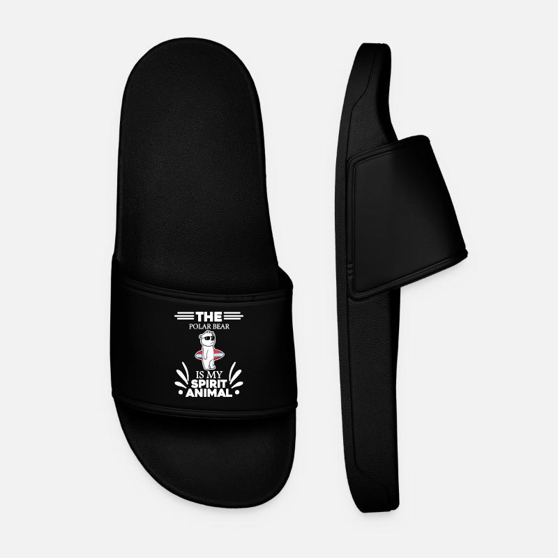 Polar Bear Polar Bear Bear - Men’s Pool Sliders - black