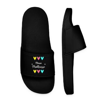 MERCI. MERCI MAÎTRESSE. CADEAU MAÎTRESSE. VACANCES - Claquettes Homme - noir - Devant