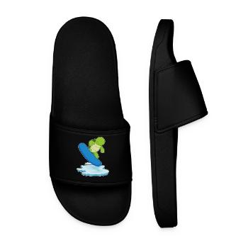 Turtle Snowboarder Snowboard - Men’s Pool Sliders - black - Front