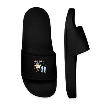Avec des écureuils volants - anniversaire des enfants 11 ans - Claquettes Homme - noir - Devant
