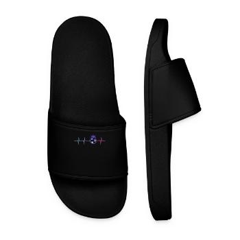 Heartbeat Football Pulse Footballeur - Claquettes Homme - noir - Devant
