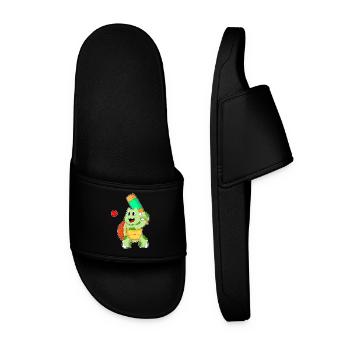 Turtle Cricket Cricket Bats - Men’s Pool Sliders - black - Front