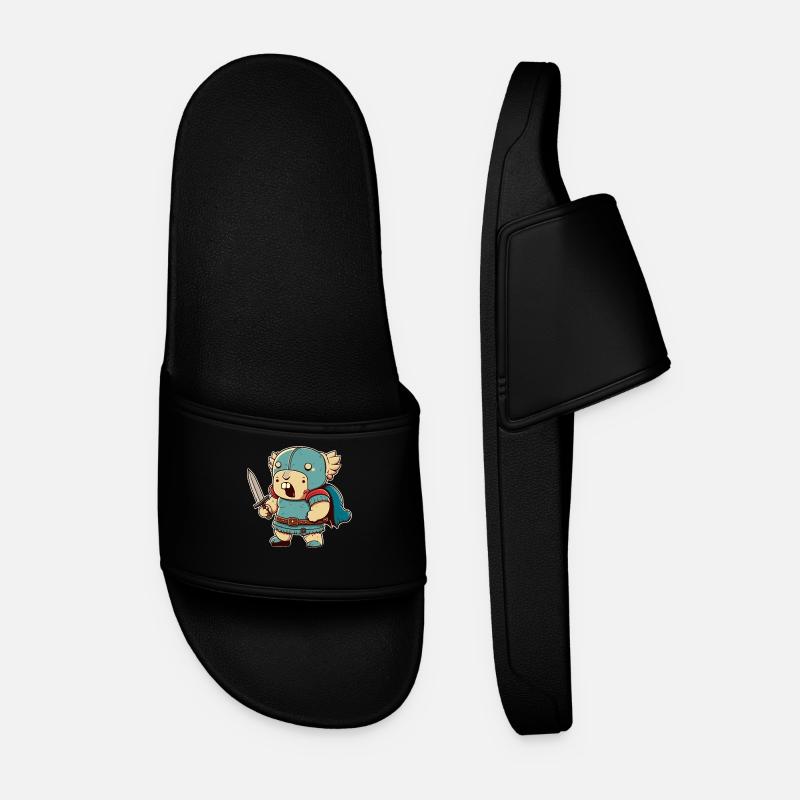 Guerrier fou avec épée - Claquettes Homme - noir