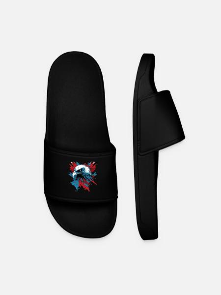 Patriotic Eagle - Men’s Pool Sliders - black