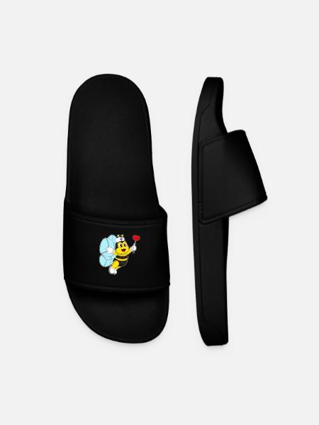 Bee Nurse Heart - Men’s Pool Sliders - black