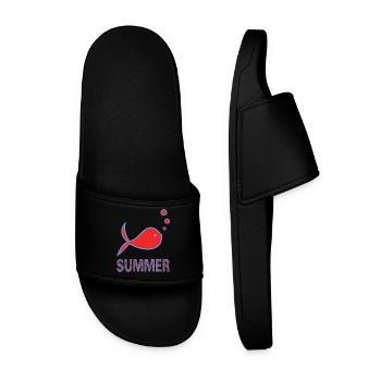 MERCI. THANKS. ANNIVERSAIRE. NAISSANCE. RETRAITE. - Claquettes Homme - noir - Devant