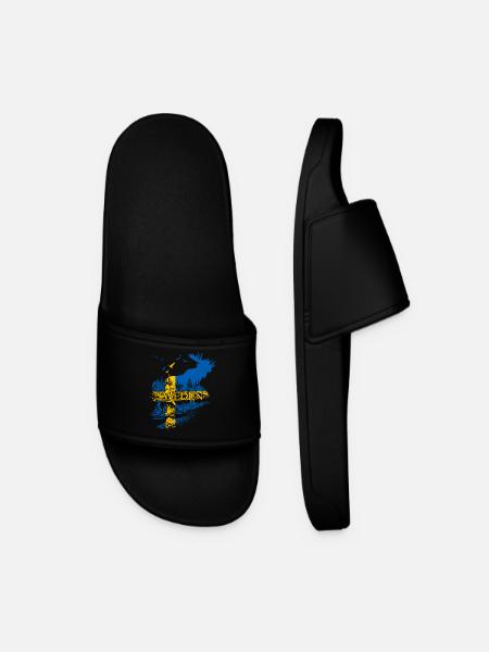 SWEDEN ELCH SCHWEDEN FLAGGE - Männer Badelatschen - Schwarz
